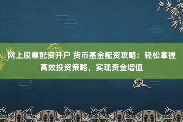 网上股票配资开户 货币基金配资攻略：轻松掌握高效投资策略，实现资金增值