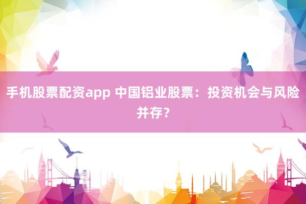 手机股票配资app 中国铝业股票：投资机会与风险并存？