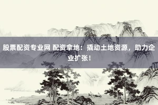 股票配资专业网 配资拿地：撬动土地资源，助力企业扩张！