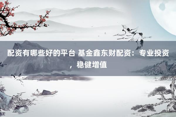 配资有哪些好的平台 基金鑫东财配资：专业投资，稳健增值