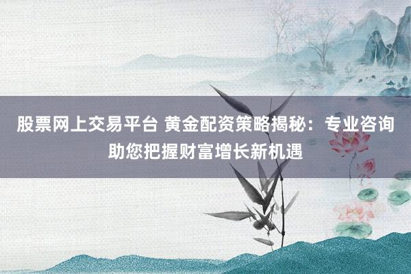 股票网上交易平台 黄金配资策略揭秘：专业咨询助您把握财富增长新机遇