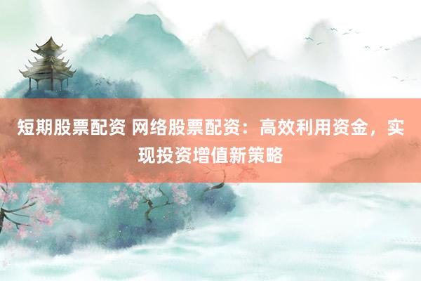 短期股票配资 网络股票配资：高效利用资金，实现投资增值新策略