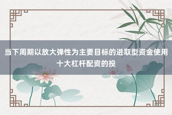 当下周期以放大弹性为主要目标的进取型资金使用十大杠杆配资的投