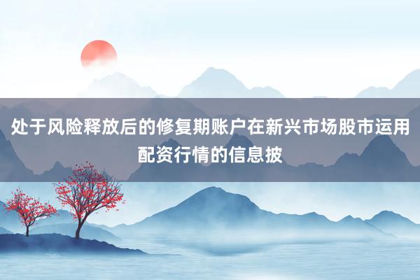 处于风险释放后的修复期账户在新兴市场股市运用配资行情的信息披